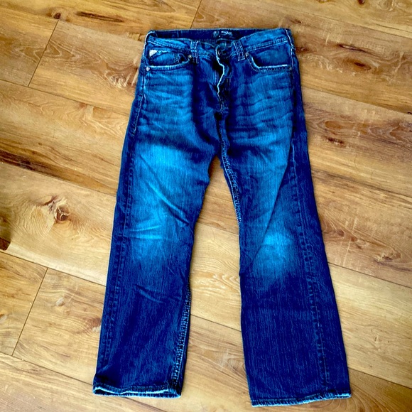 Jeans Uomo Zac Relaxed Fit - Silver Jeans - Lavaggio Scuro Sdk353 - Taglia 32W X 34L - 4